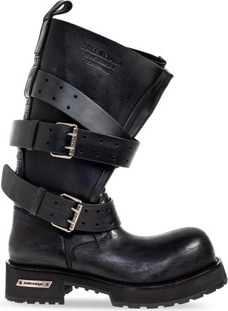 Balenciaga Leren laarzen - Heren - Hoge Laarzen - Zwart - 46 EU - Leer - Schoenen