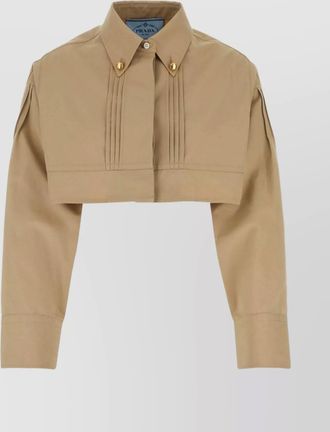 Prada poplin shirt gold-tone buttons
