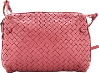 Bottega Veneta Pink Intrecciato Nappa Leather Nodini Crossbody Small (Authentic Pre-Loved)