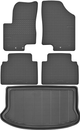 OEM Juego De Alfombrillas De Goma Para Coche Y Alfombrilla Para Maletero Para Hyundai Ix20 Minivan (2010-2018)