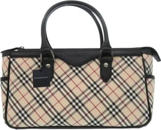 Burberry Tweedehands leren handtassen - Dames - Vintage Handtas - Beige - ONE Size - Katoen - Vintage
