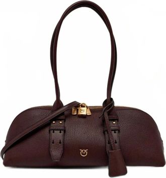 Pinko Pinko - Bowling Horizontal Big - Dames - Tassen - Rood - Maat: ONE Size Katoen