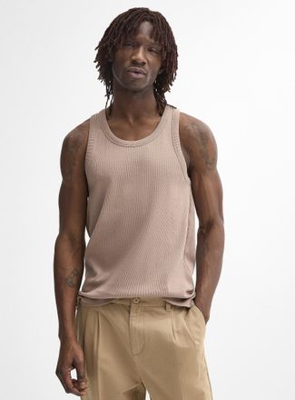 Le 31 Mens Ribbed stretch jersey Tank Top