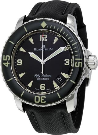 Blancpain Pre-owned Blancpain Fifty Fathoms Automatic Black Dial Mens Watch 5015-1130-52