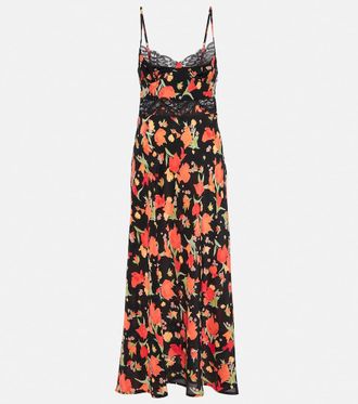 Rixo Abito midi Amora con stampa floreale