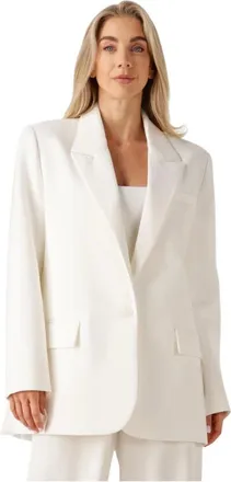 Omoda Dames, Jassen, Wit, Maat: M/L Linnen