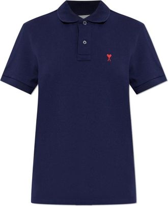 Ami Ami De Coeur Polo Shirt - Dames - Polos - Blauw - 2XL - Katoen - Tops