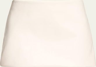 Khaite Jett Leather Mini Skirt