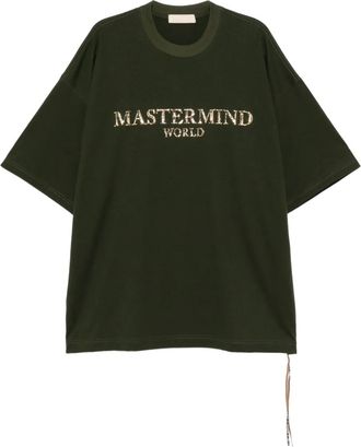 MASTERMIND WORLD T-shirt met logoprint - Groen