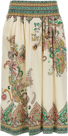 Etro Multicolor Paisley flower skirt
