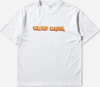 Wacko Maria Men s Washed Heavy Weight T-Shirt (Type-4) White