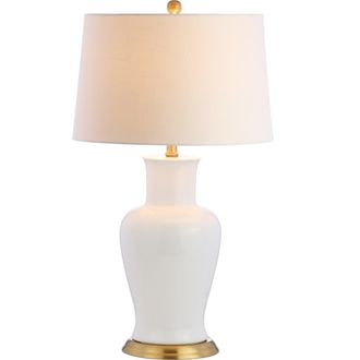 Jonathan Y Designs Julian 29 Traditional Classic Ceramic Urn LED Table Lamp in White/gold at Nordstrom