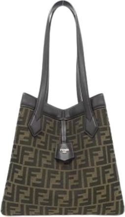 Fendi Pre-owned Tote Bags, female, Green, Size: ONE SIZE Pre-owned Vintage Shoulder Bag