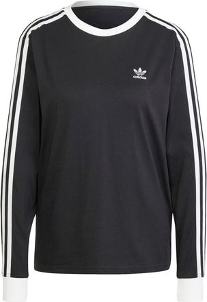 adidas (WMNS) adidas Adicolor 3-Stripes Long Sleeve T-Shirt Asia Sizing Black JC5774