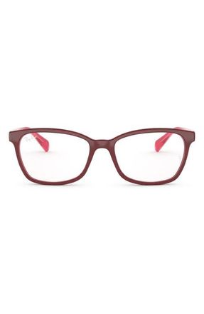 Ray-Ban 52mm Square Optical Glasses in Red at Nordstrom