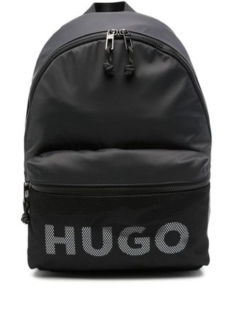 HUGO BOSS Zaino con stampa - Nero