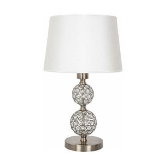 Fabrilamp Sobremesa kegan 1xE27 Al.48xD.30cm Cuero/Blanco