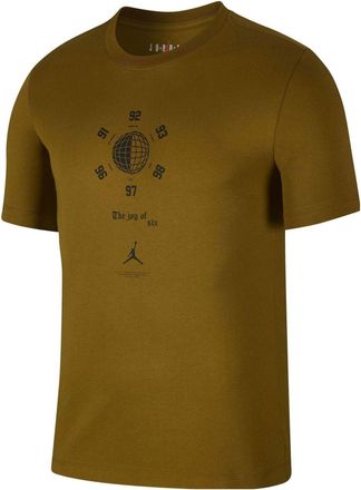 Nike Jordan Air Jordan Love 6 Basketball Sports T-shirt Olive Green AT8928-368