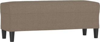 vidaXL Banco De Tela Gris Taupe 100x35x41 Cm Vidaxl