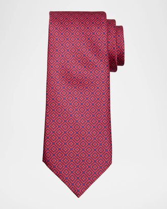 Stefano Ricci Men & apos;s Geometric Square Silk Tie