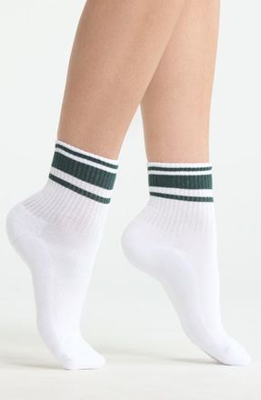 Zella Sport Assorted 2-Pack Quarter Socks in Green Timber at Nordstrom, Size 6-8.5