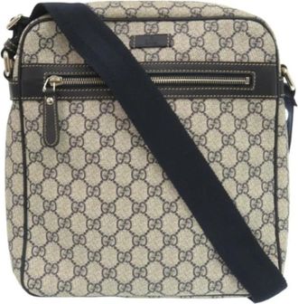 Gucci Pre-owned Linen shoulder-bags - Dames - Vintage Schoudertas - Beige - ONE Size - Vintage