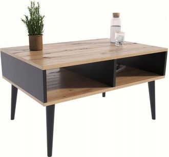 OEM Tavolino Da Caff&egrave; In Stile Scandinavo Isla Artisan/nero Gambe Nere