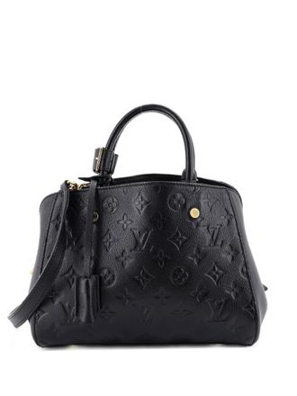 Louis Vuitton Borsa a mano Montaigne BB in pelle Empreinte con monogramma - Nero