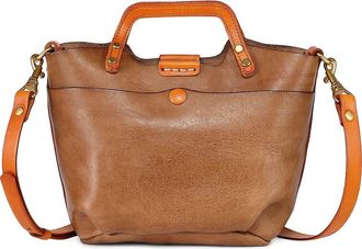 OLD TREND Sprout Land Mini Leather Tote in Taupe at Nordstrom Rack