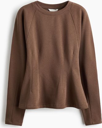 H&M Tailliertes Sweatshirt - Beige