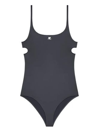 Courr&egrave;ges cut-out swimsuit - women - Polyamide/Elastane - S - Grey