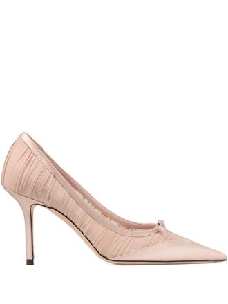 Jimmy Choo London 85mm Love bow pumps - Neutrals