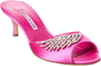 Manolo Blahnik Lumada 50 Satin Mule