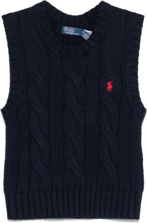 Ralph Lauren Navy Blue cable-knit vest Sweater