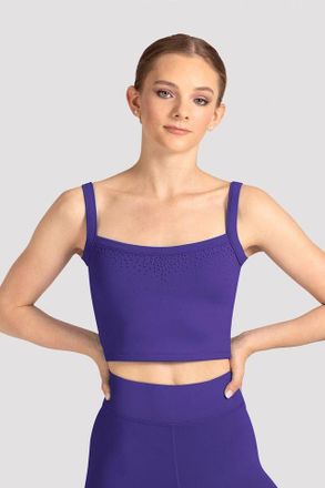 Bloch BLOCH Ladies Mirella Celeste Camisole Printed Crop Top, Violet