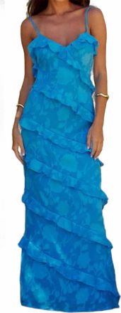 Runaway The Label Mandevilla Dress In Aqua