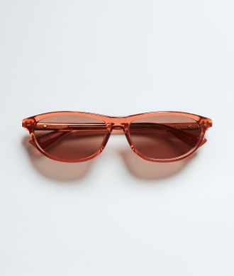 Bottega Veneta Classic Rectangular Sunglasses - Orange - Unisex