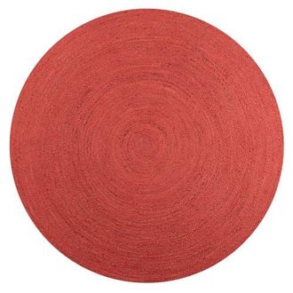Jonathan Y Designs Zara Braided Coastal Cottage Round Jute Round Area Rug in Red at Nordstrom, Size 4Ft 0In X 4Ft 0In