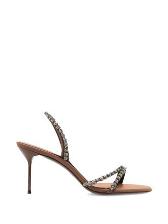 PARIS TEXAS Rhinestone-Embellished Silk And Nylon Sandals