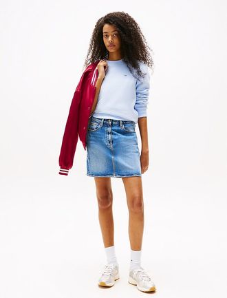 Tommy Hilfiger Womens Tommy Jeans High-Rise Denim Mini Skirt - Blue - 28