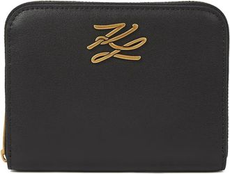 Karl Lagerfeld Portafoglio K/Autograph medio con zip - Nero
