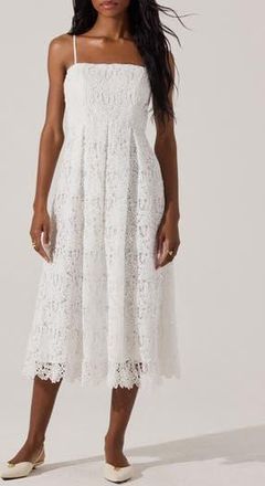 ASTR the Label Floral Lace Dress in White at Nordstrom Rack, Size X-Small
