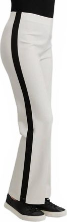 Peace of Cloth Paramount Knit Reese Pant In Oyster With Black Stripes