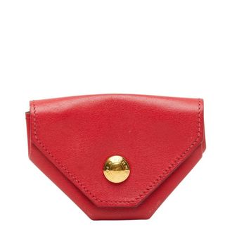 Herm&egrave;s Red Color Rouge Casaque Coin Purse/Coin Case (Pre-Owned)