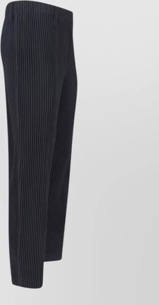 Homme Pliss&eacute; Issey Miyake straight trousers pleated design button detail
