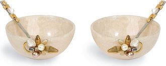 Tiramisu Set of 2 Blush Blossom Snack Bowls in Ivory at Nordstrom Rack