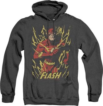 Gildan Justice League of America Flash Flare Adult Heather Hoodie / Hooded Sweatshirt
