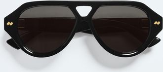 Bottega Veneta Dizzy Aviator Sunglasses - Black - Unisex - U