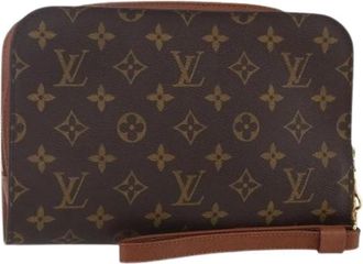Louis Vuitton Pre-owned Clutches, female, Brown, Size: ONE SIZE Pre-owned Monogram Clutch Bag