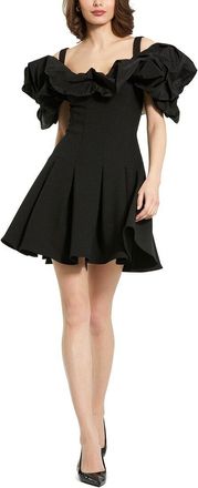 Mac Duggal Crepe Godet Hem Mini Dress